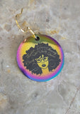 Holographic Gold Coin Self Celebration Earrings