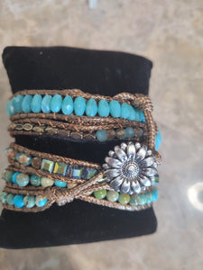 Amazonite Natural Stone Wrap Bracelet