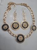 Designer Lion head Necklace and Earrings Set