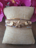 Magnetic Clasp Starfish Cuff Bracelet - Gold