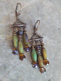 Picasso Bead Chandelier Earrings