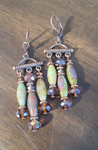 Picasso Bead Chandelier Earrings