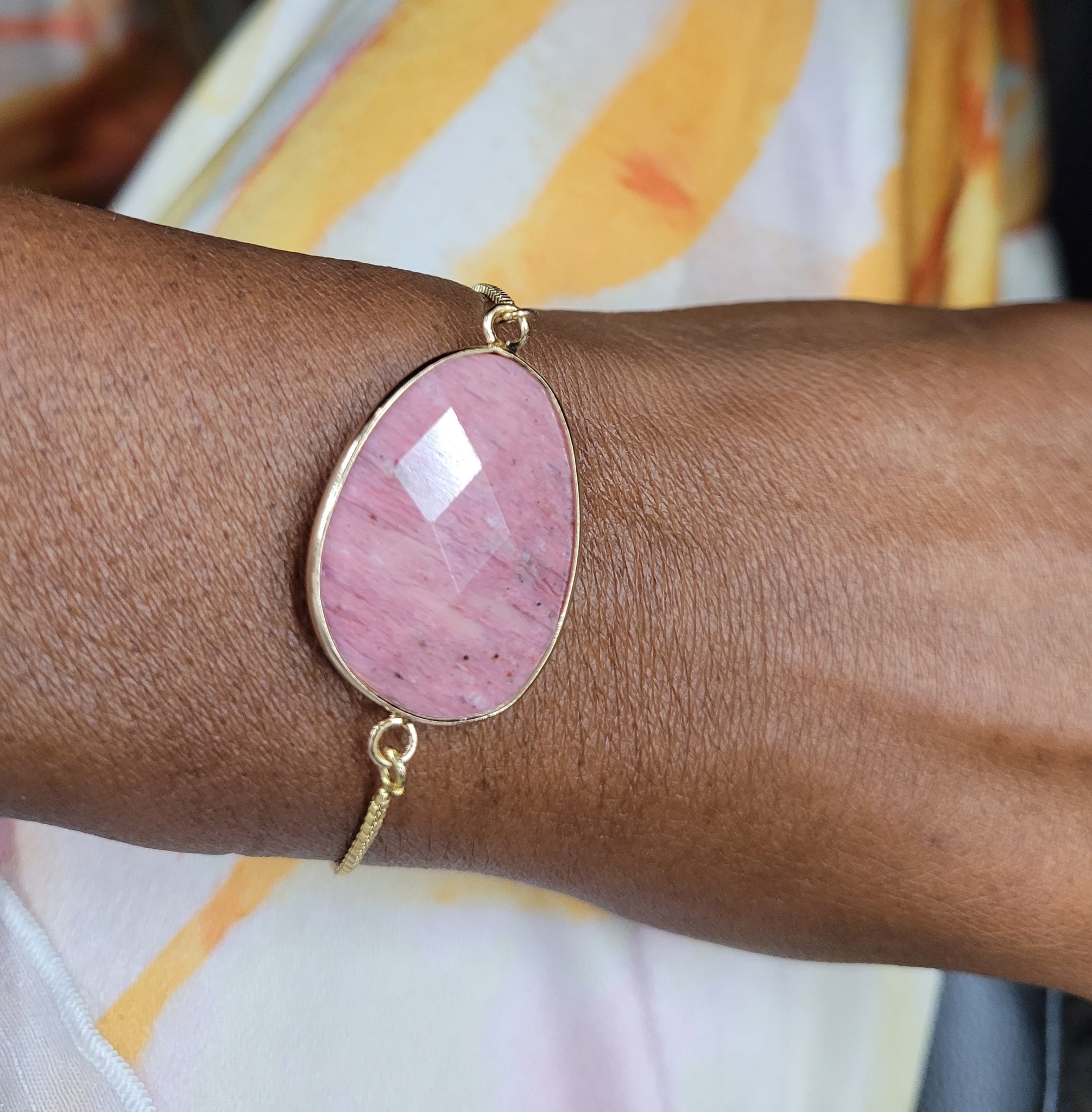 Rhodonite slide clasp Bracelet