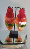 Autumn Harvest Cascade Long Drop Paillette Earrings
