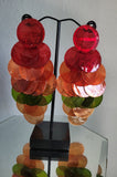 Autumn Harvest Cascade Long Drop Paillette Earrings
