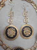 Designer Lion head Necklace and Earrings Set