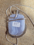 Blue Lace Agate Natural Stone Pendant