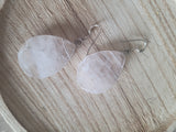 Teardrop Shape Rose quartz Earrings
