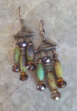 Picasso Bead Chandelier Earrings