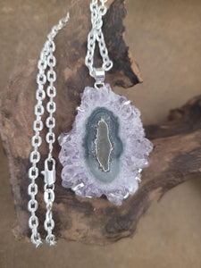 Amethyst Stalactite Pendant on Sterling Silver