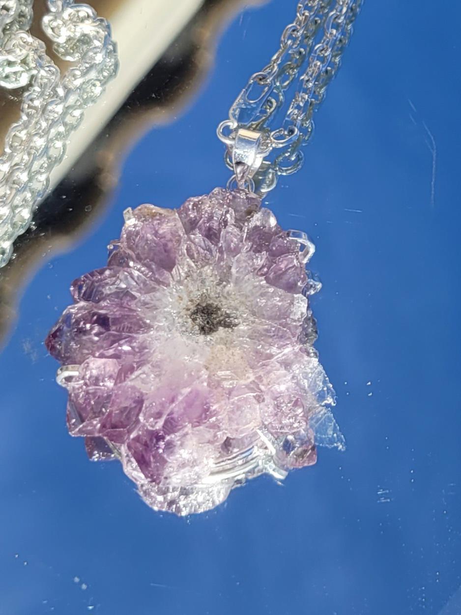 Amethyst Stalactite Pendant on Sterling Silver