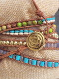 Vibrant Variscite Wrap Bracelet