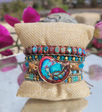 Colorful Variscite Wrap Bracelet
