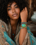 Vibrant Variscite Stone Wrap Bracelet