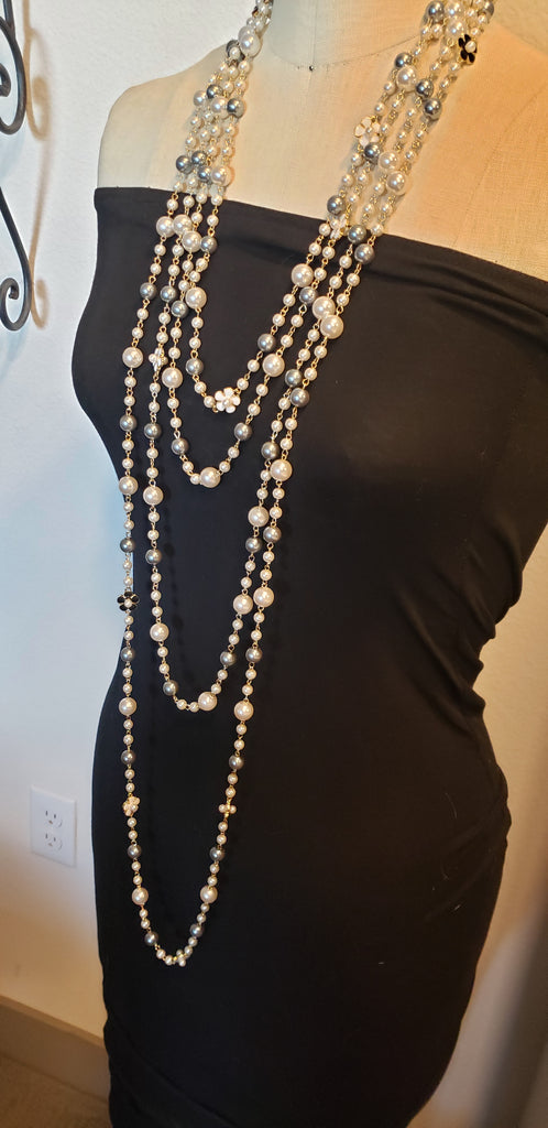 Multi-strand Black Baroque Freshwater Pearl Necklace & Ring Clasp - River  Pearls