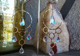 Rainbow Quartz Luxury Statement Chandelier Earrings