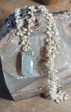 Small Faceted Labradorite Stone Cluster Necklace