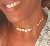 Smiley Face Emoji Choker Necklace