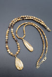 Sandstone Jasper & 14KGF Beaded Necklace