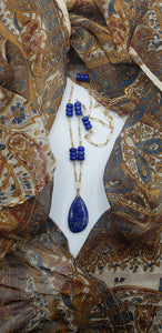 Lapis Lazuli  on solid 14KGF Chain Necklace