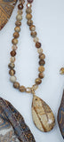 Sandstone Jasper & 14KGF Beaded Necklace