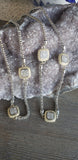 Two Tone Yurmanesque Silver and gold Pave Crystal Necklace