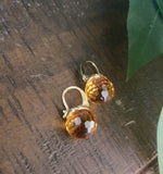 Faceted Crystal Ball Earrings