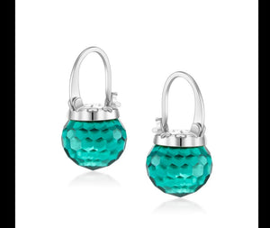 Faceted Crystal Ball Earrings