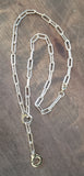 Paper Clip Chain Handcuff Charm Necklace