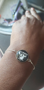 Las Vegas Raiders Adjustable Slide Clasp Bracelet