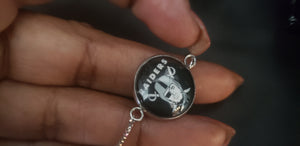 Las Vegas Raiders Adjustable Slide Clasp Bracelet