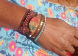 Colorful Agate Natural Stone Wrap Bracelet