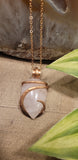 Rose Quartz Wire wrap Necklace Pendant, Rose Quartz Jewelry, Heart Chakra Stone