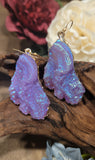 Ultra Violet AB Blue Drusy Earrings