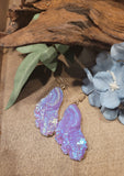 Ultra Violet AB Blue Drusy Earrings