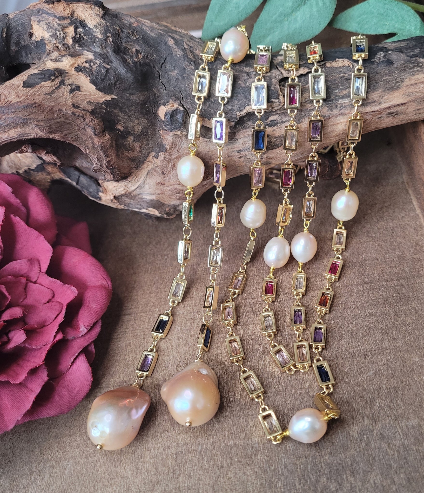 Body Chain Jewelry, Faux Pearl Body Chain – Chandras Treasures