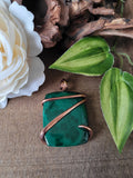 Emerald Green Malachite Unisex Natural Stone Pendant