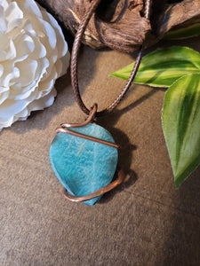 Natural Blue Russian Amazonite Stone Pendant