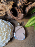 Large Oval Shaped Rose Quartz Natural Stone Pendant