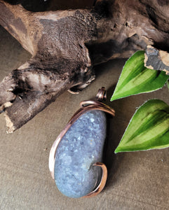 Unique Geode Necklace Pendant, Extra Large Oversized Natural Stone Wire Wrapped Pendant, Large Unisex Pendant