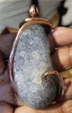 Unique Geode Necklace Pendant, Extra Large Oversized Natural Stone Wire Wrapped Pendant, Large Unisex Pendant