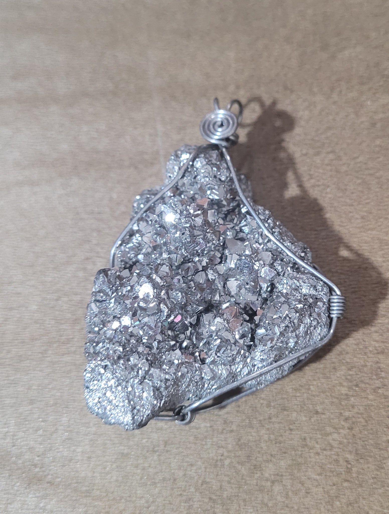 Chunky Galena Mineral Stone Pendant