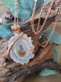 Sliced Drusy Geode Pendant