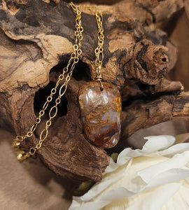 Pietersite  natural stone pendant necklace