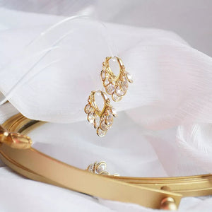 Huggie Cascade Crystal Earrings
