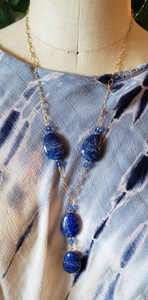 Lapis Lazuli Y Style Necklace