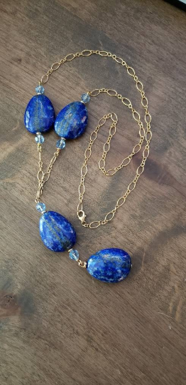 Lapis Lazuli Y Style Necklace